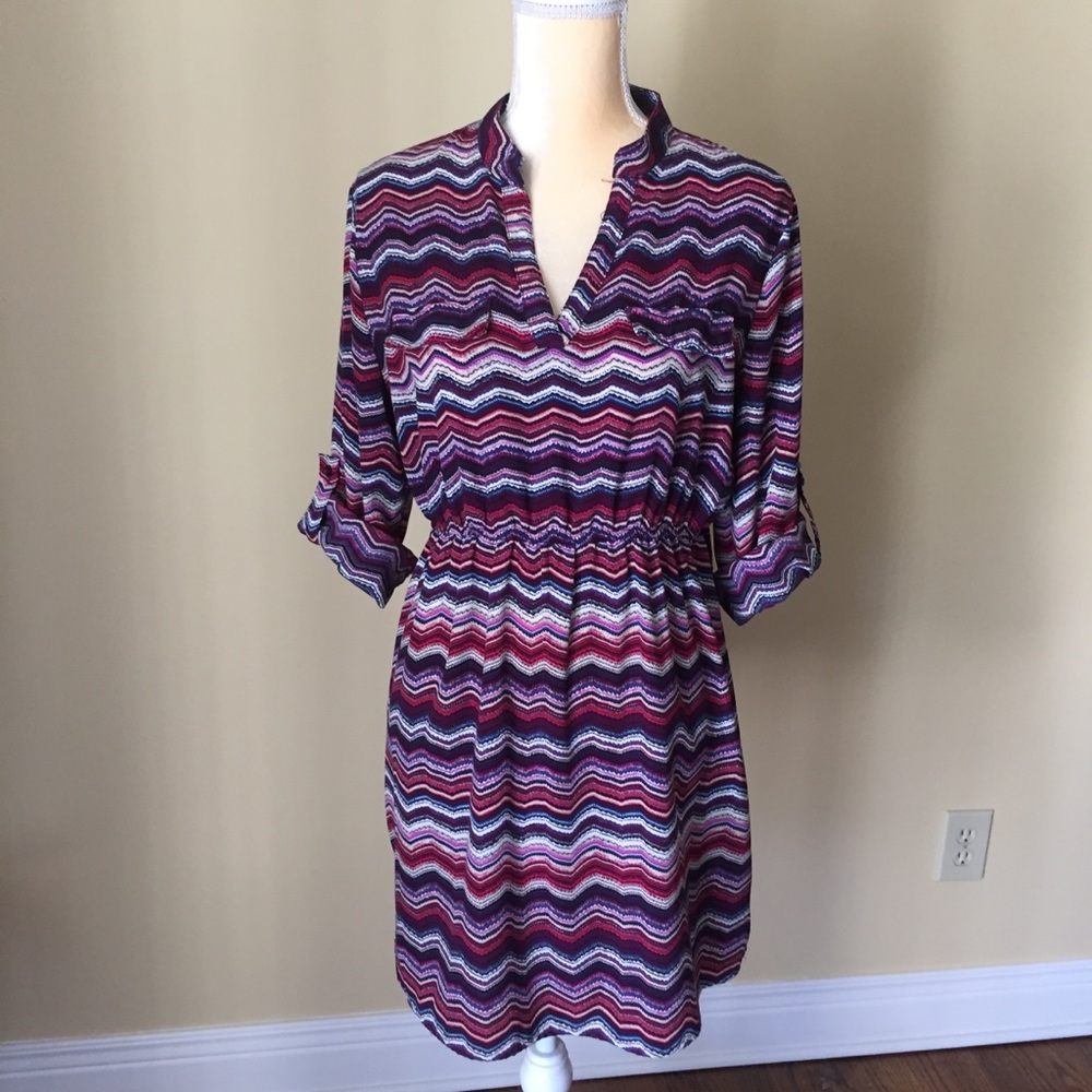 Rue 21 striped elastic waist dress EUC L